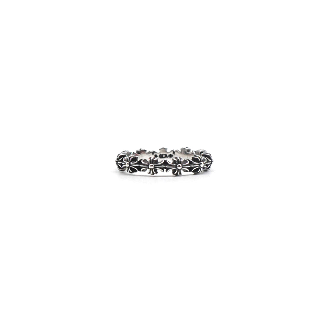 Chrome Hearts Silver Tiny E Plus Band Ring
