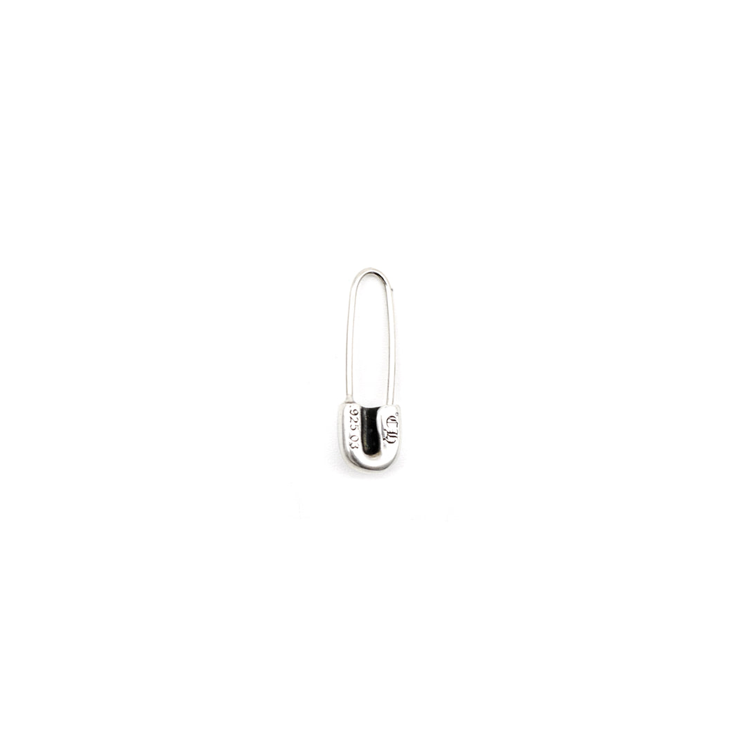 Chrome Hearts Silver Cross Safety Pin Earring