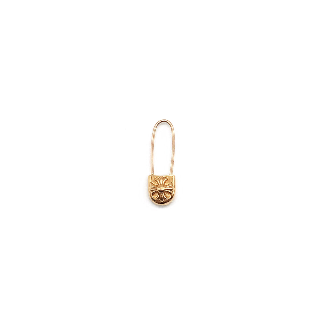Chrome Hearts 22K Gold Safety Pin Earring