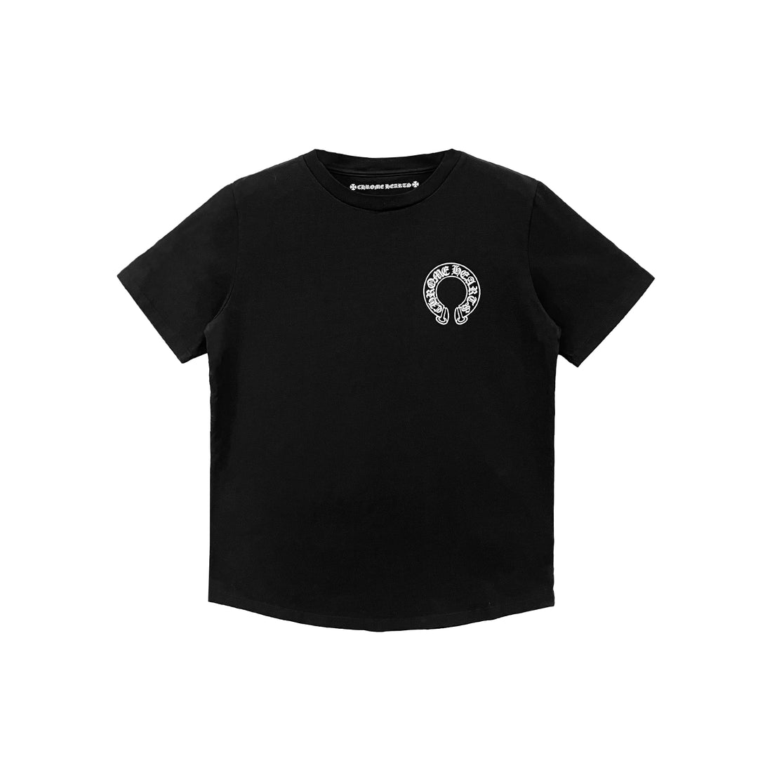 Chrome Hearts USA Script Black Short Sleeve Tee