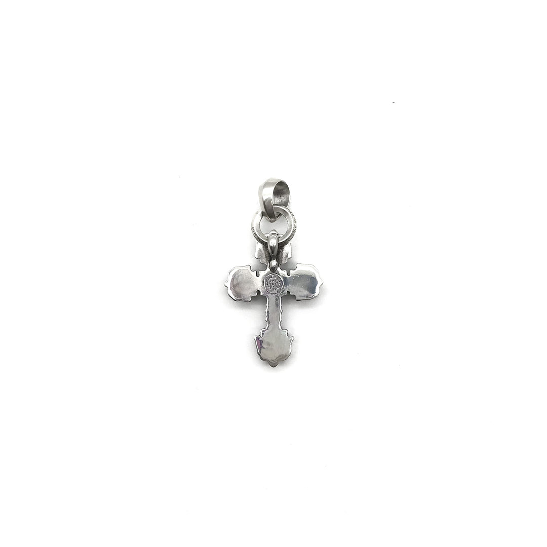Chrome Hearts Silver Filigree Cross Necklace Charm