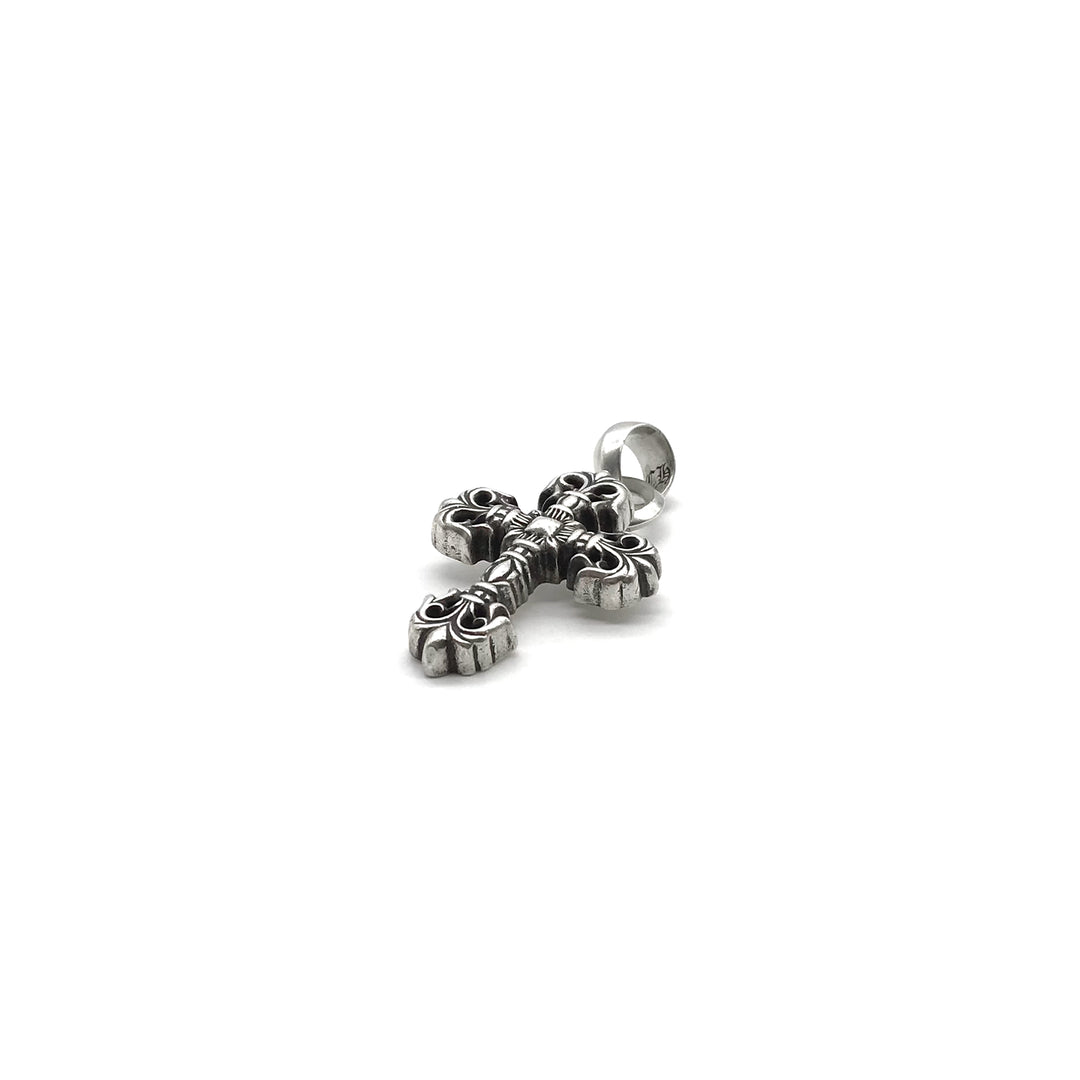Chrome Hearts Silver Filigree Cross Necklace Charm
