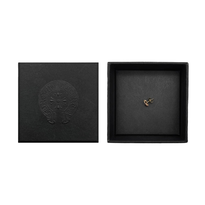 Chrome Hearts 22K Gold Diamond Cross Earring Stud