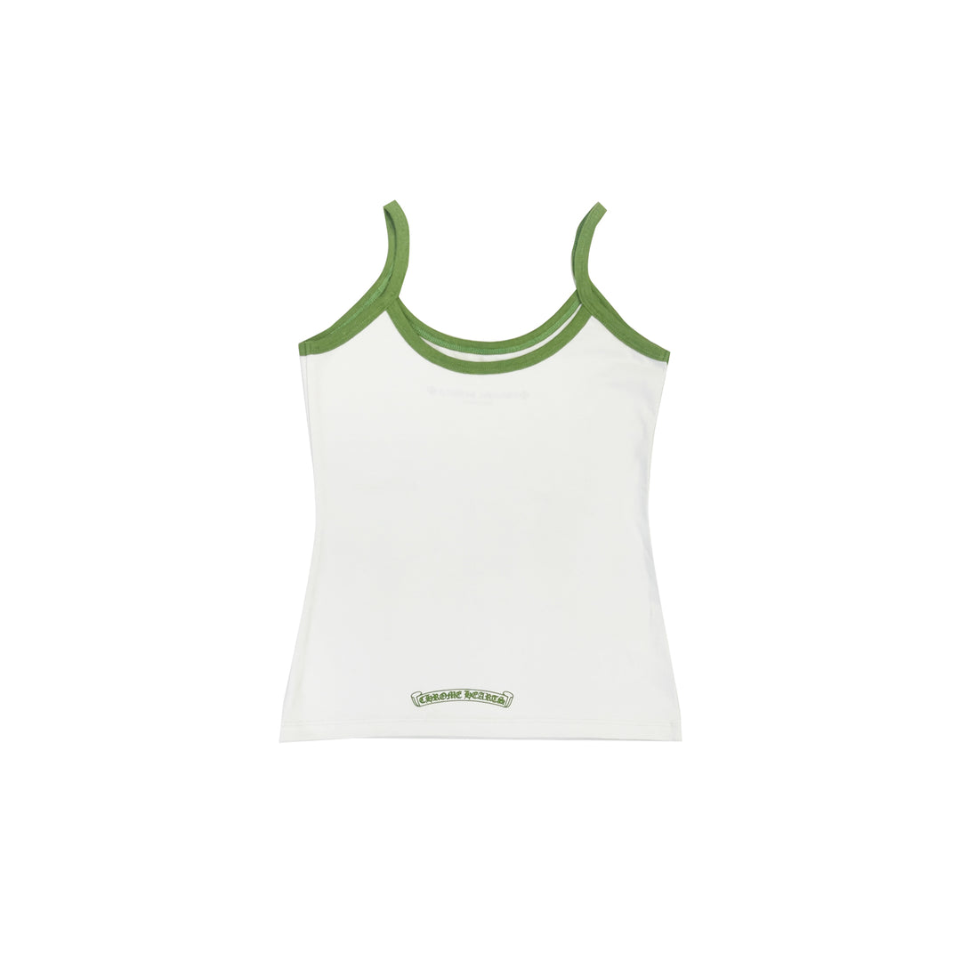 Chrome Hearts Green＆White Horseshoe Logo Tank top