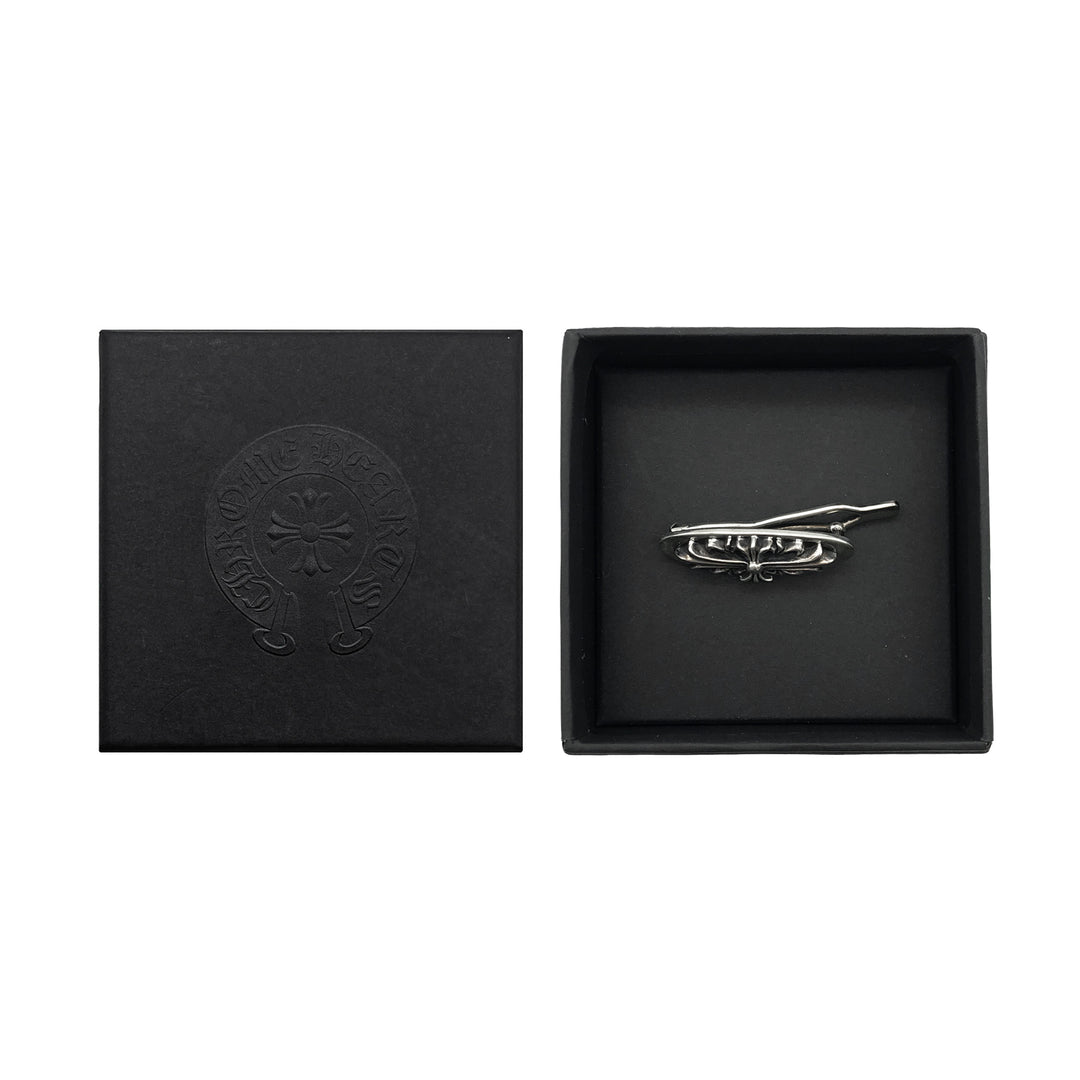 CHROME HEARTS (クロムハーツ) シルバー フローラル クロス ヘアクリップ