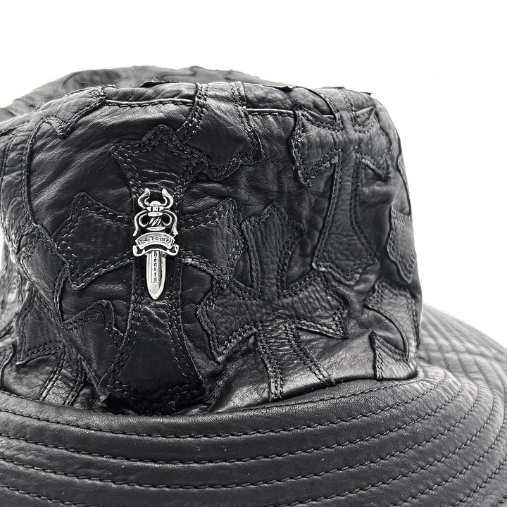 Chrome Hearts Leather Cross Patch Bucket Hat