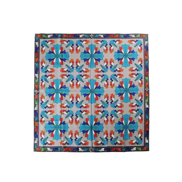 Chrome Hearts Multi Color Cross Logo Silk Scarf