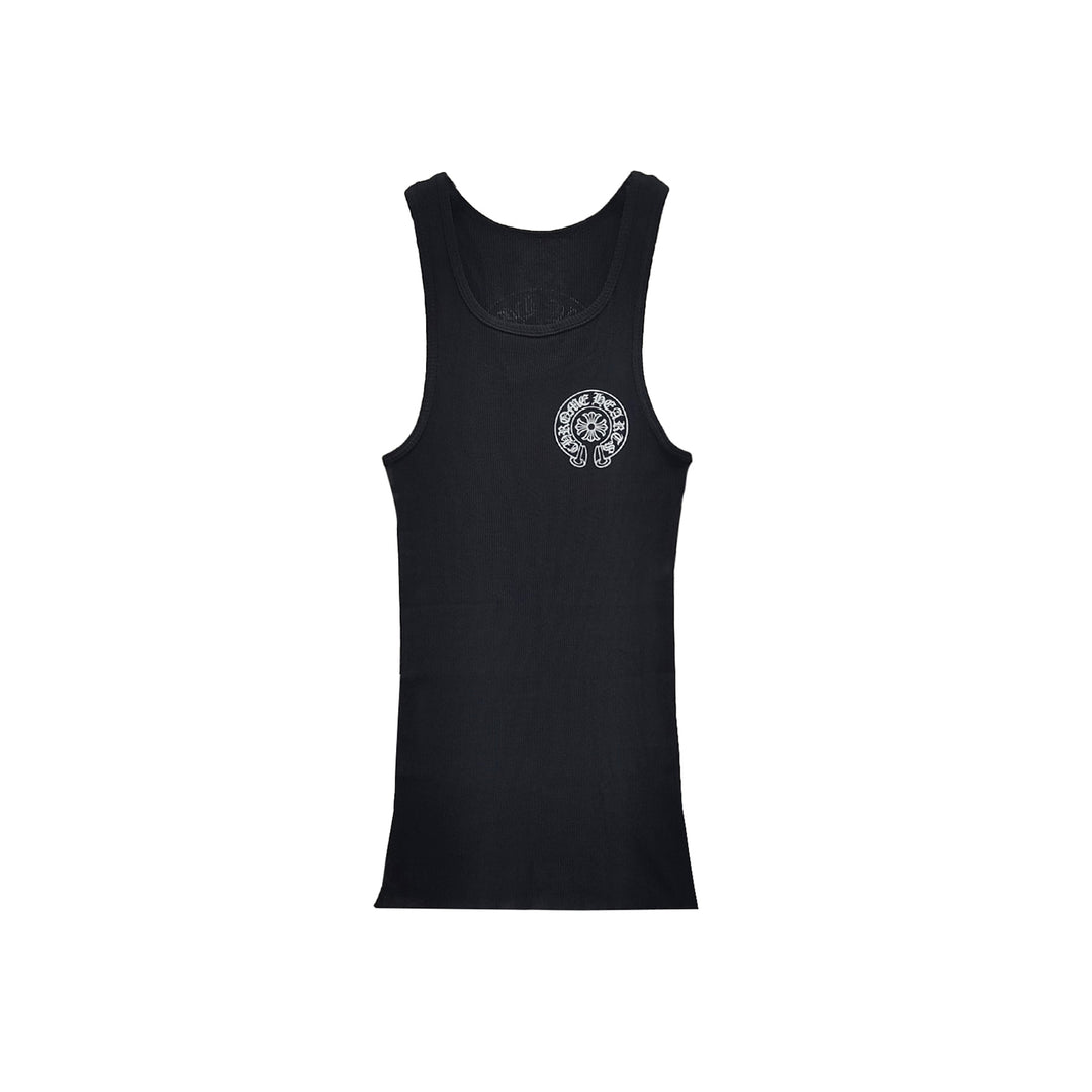 Chrome Hearts Black Horseshoe Logo Tank Top