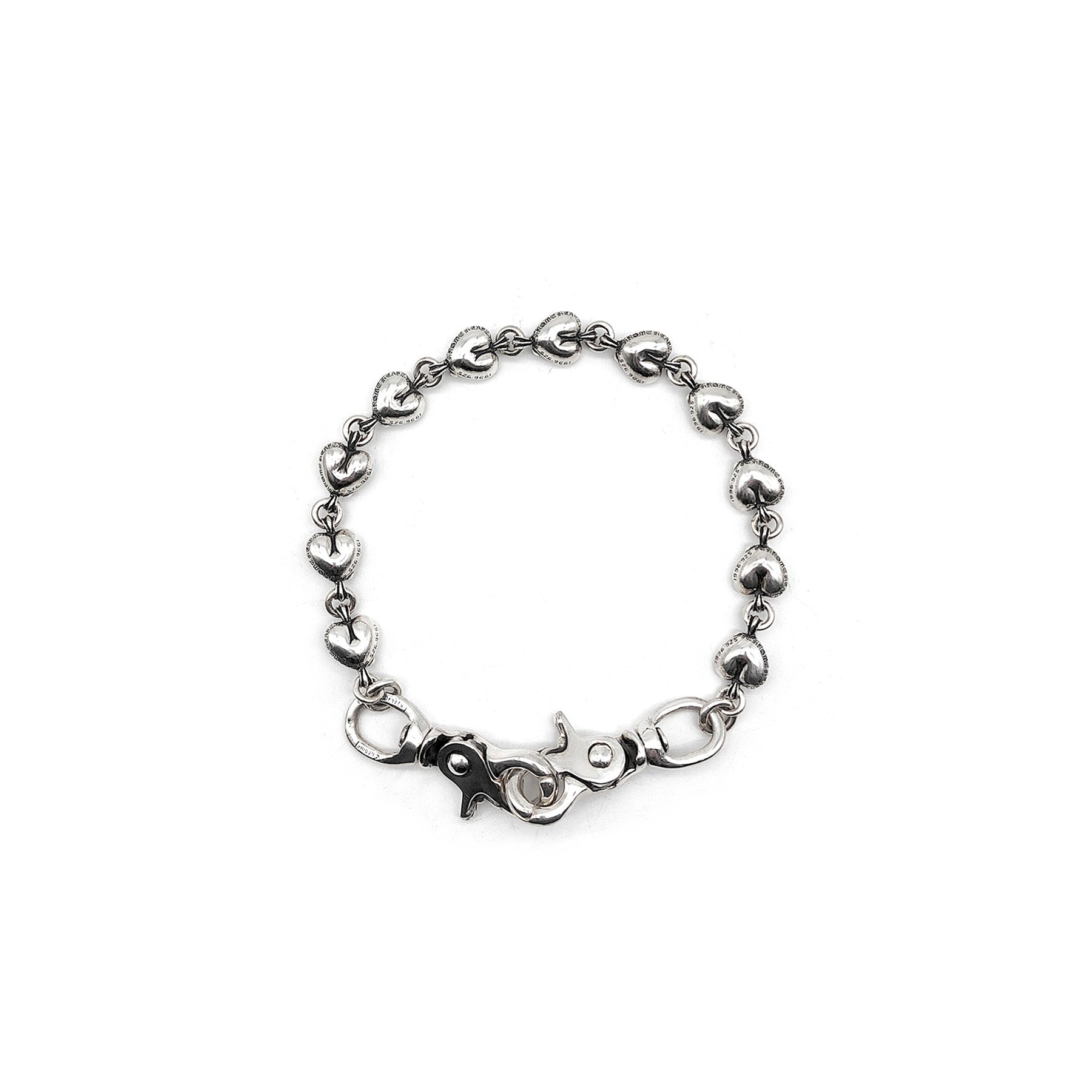 Chrome Hearts 925 Silver Vine Heart Double Lobster Clasp Wallet Chrome Hearts 925 Silver Vine Heart Double Lobster Clasp Wallet