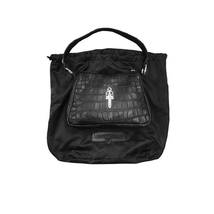 크롬하츠 블랙 앨리게이터 가죽 너겟 백