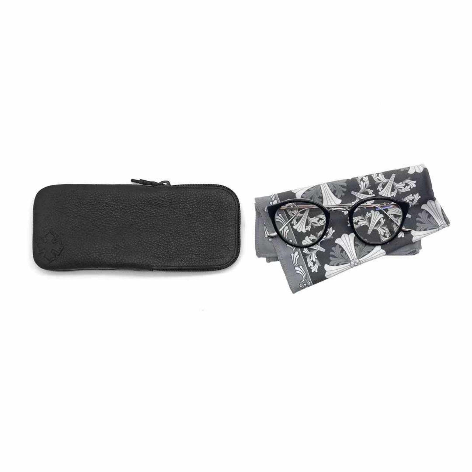 Chrome Hearts DIG BIG BK/SS Black&Silver Glasses Frame - SRM
