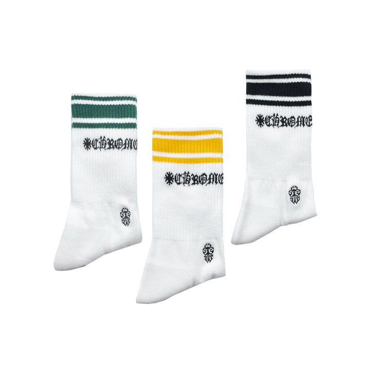 Chrome Hearts Embroidered Dagger Striped Sport Socks