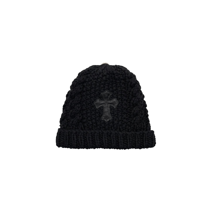 Chrome Hearts Cross Patch Black Beanie For Kids