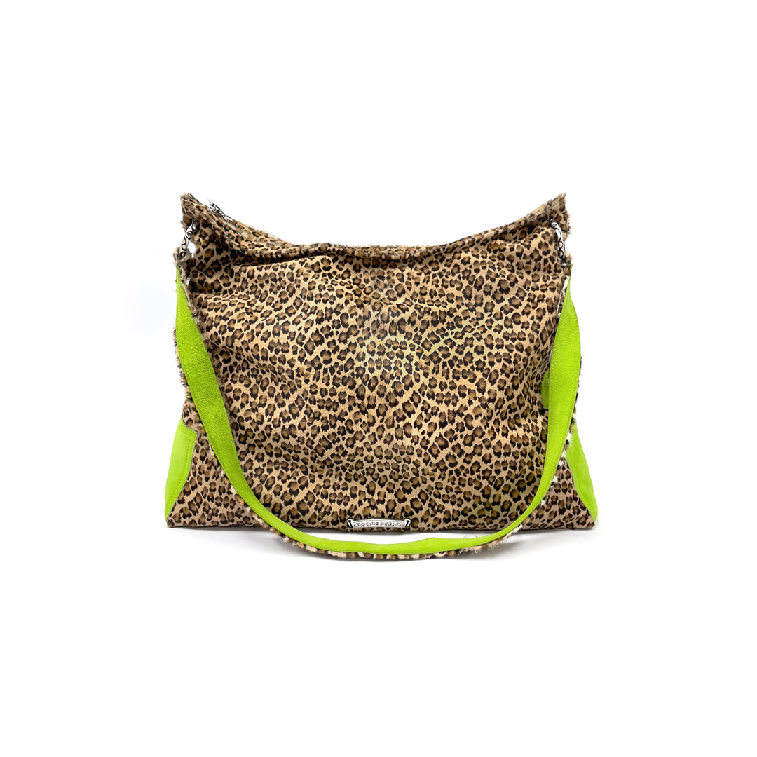 Chrome Hearts Leopard Silver Cross Patch Lyon Bag