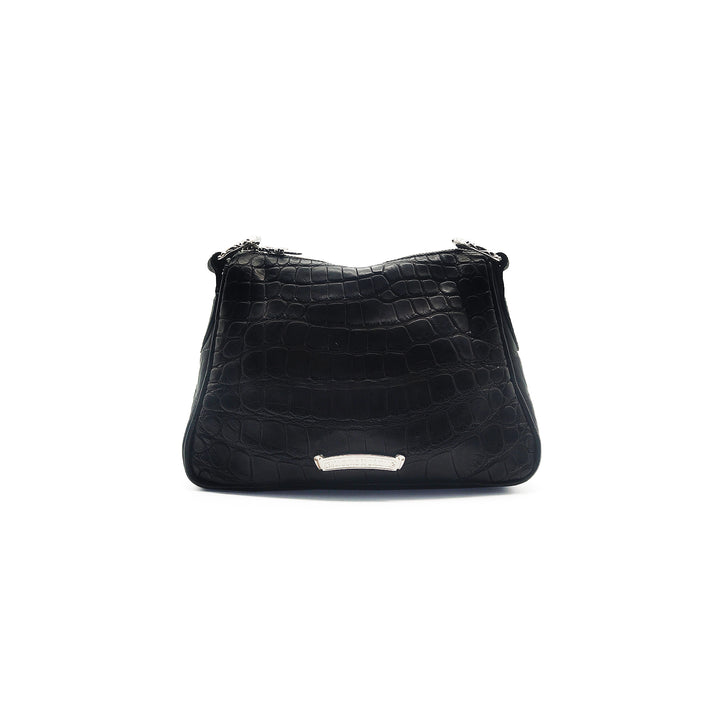 크롬하츠 블랙 앨리게이터 가죽 너겟 백