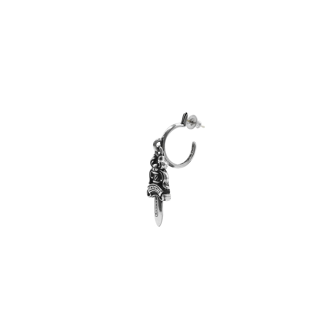Chrome Hearts Silver Dagger Drop Earring Hoop