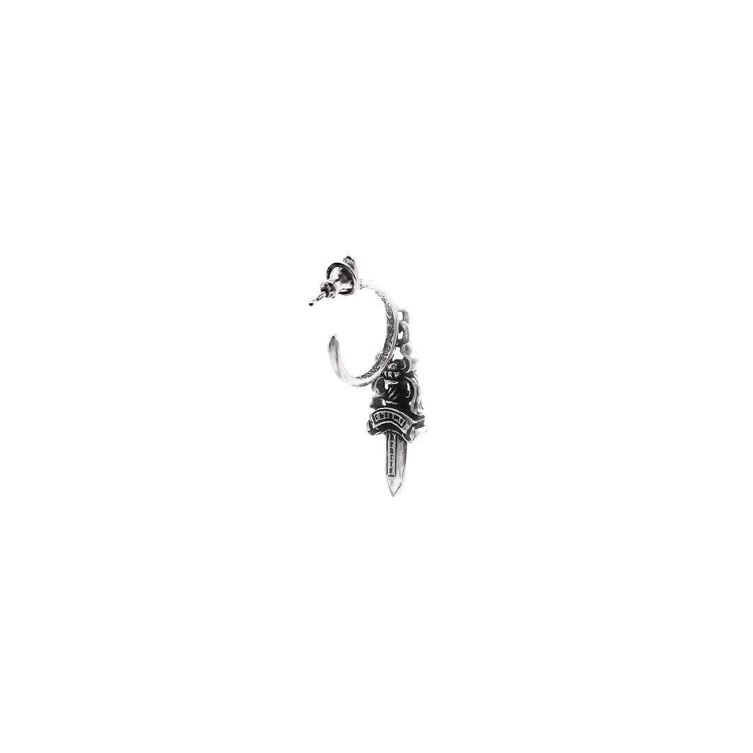 Chrome Hearts Silver Dagger Drop Earring Hoop