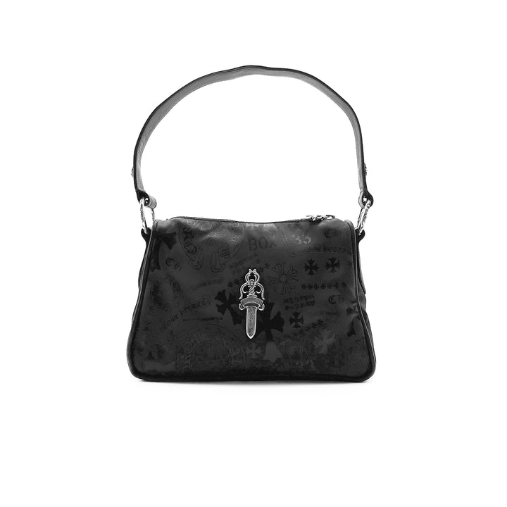Chrome Hearts Silver Dagger Tonal Monogram Black Nugget Bag