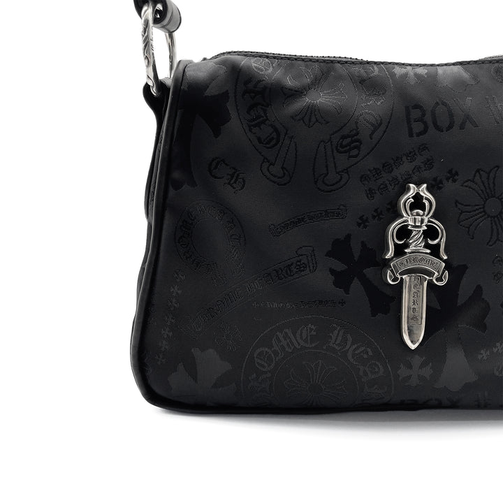 Chrome Hearts Silver Dagger Tonal Monogram Black Nugget Bag