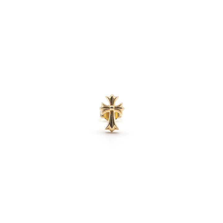 Chrome Hearts 22K Gold Cross Earring Stud