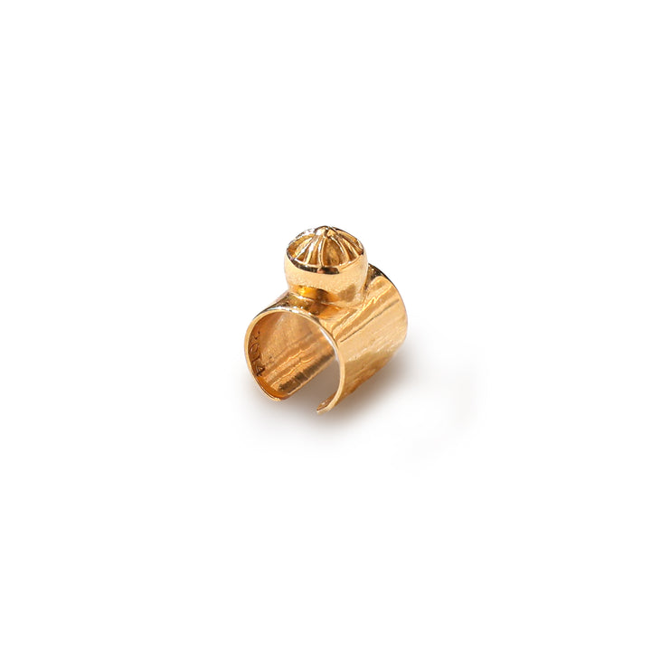 Chrome Hearts 22K Gold Cross Ball Ear Cuff