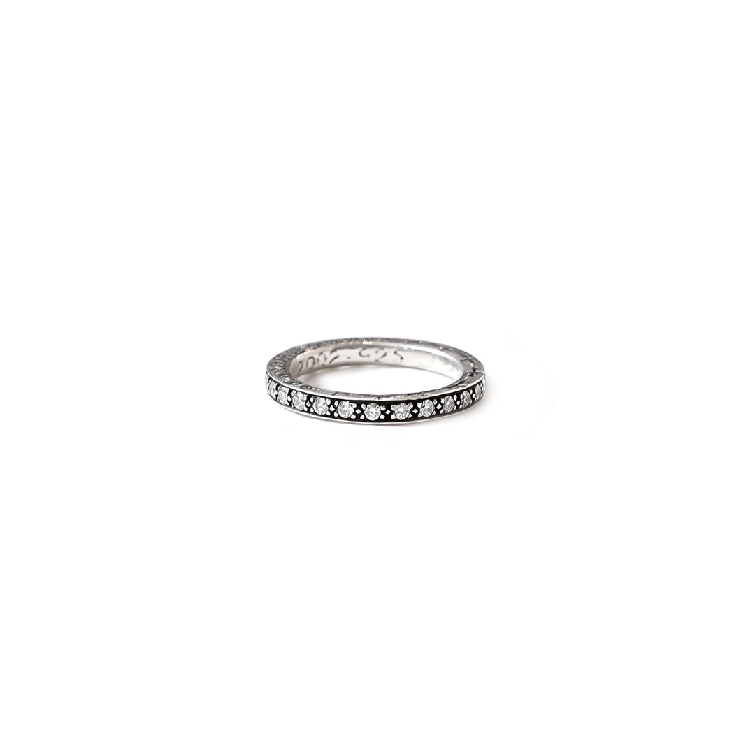 Chrome Hearts NTFL 925 Silver White Diamond Ring