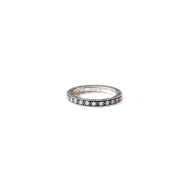 Chrome Hearts NTFL 925 Silver White Diamond Ring