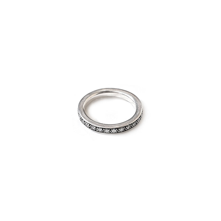 Chrome Hearts NTFL 925 Silver White Diamond Ring