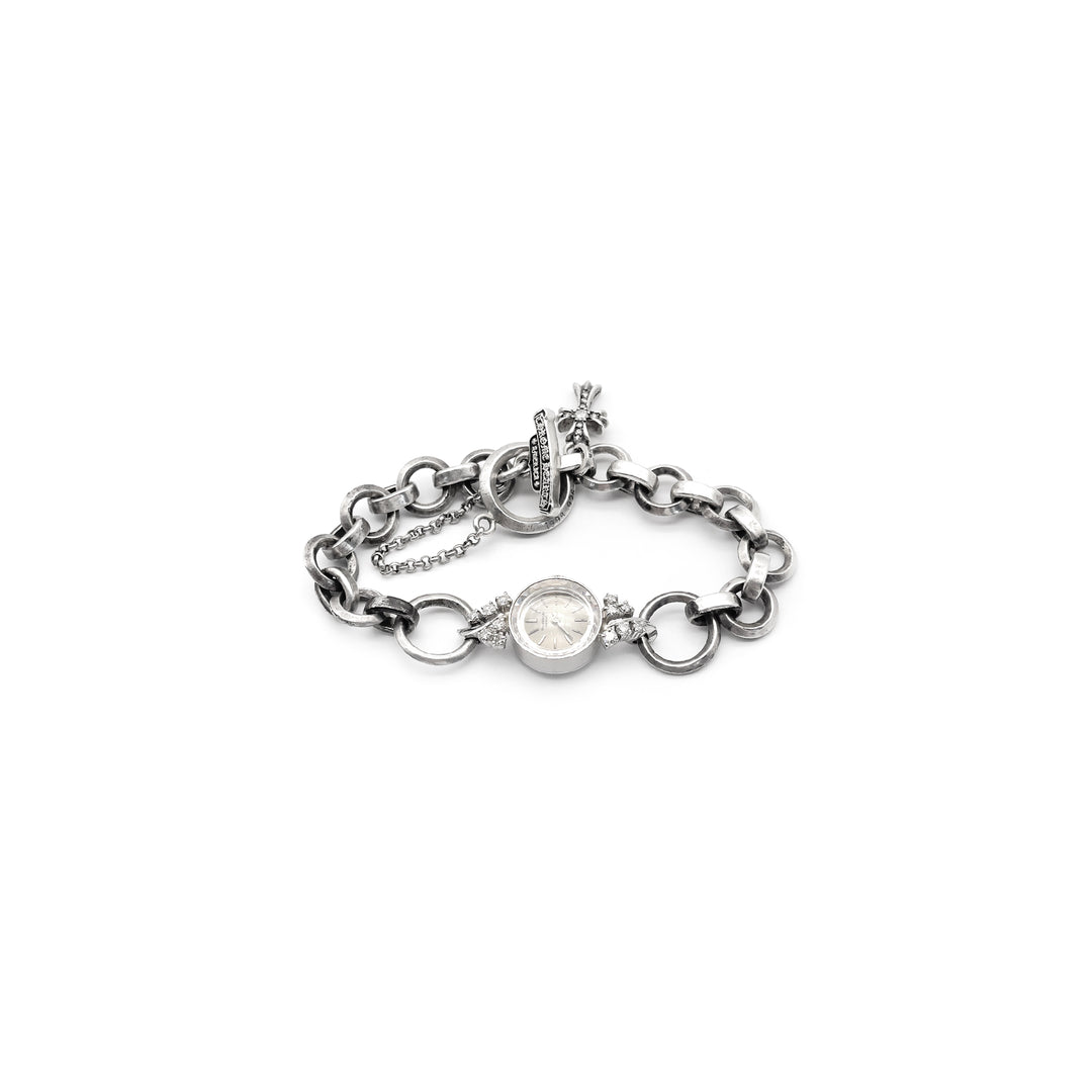 Chrome Hearts Diamond Babyfat Chain Geneva Watch