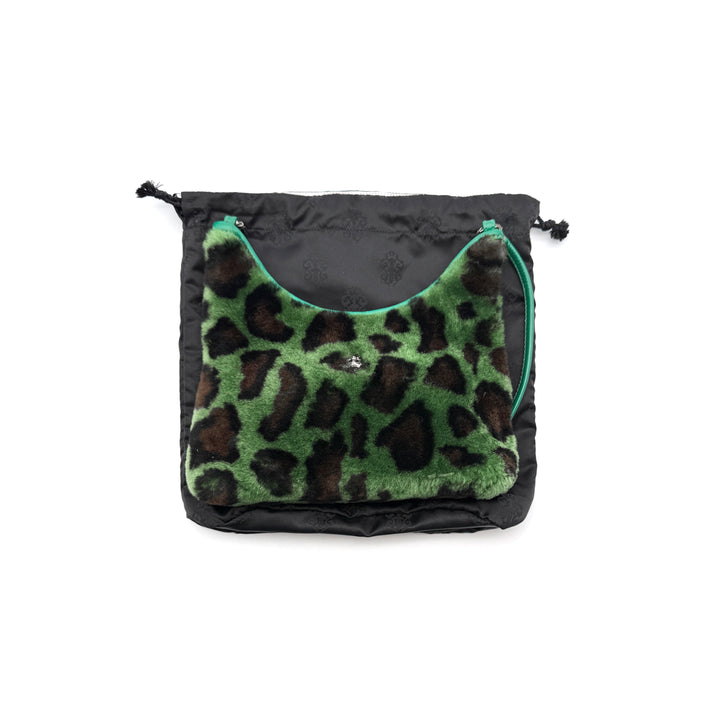 Chrome Hearts VIV Pony Hair Green Leopard Shoulder Bag