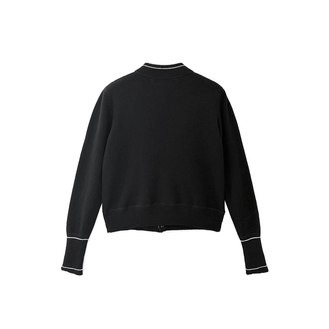 Chrome Hearts Cashmere Plus Cross patch Black Cardigan