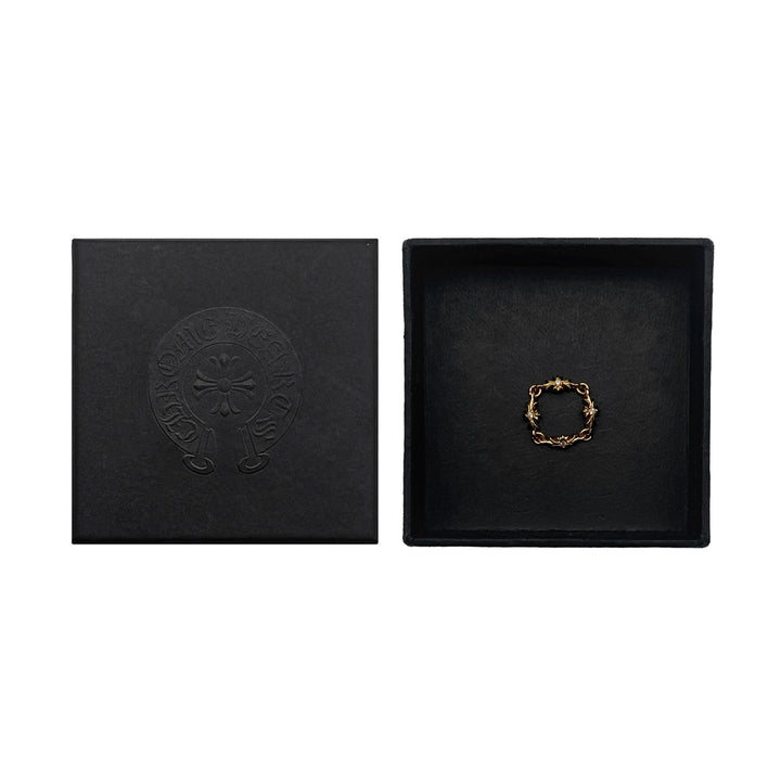 Chrome Hearts 22K Gold Diamond Tiny E Ring