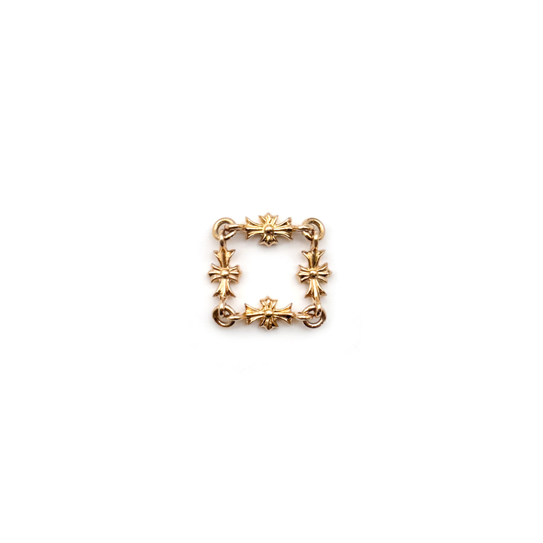 Chrome Hearts 22K Gold Diamond Tiny E Ring
