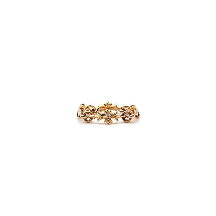 Chrome Hearts 22K Gold Diamond Tiny E Ring