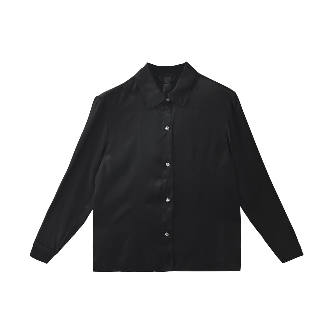 Chrome Hearts Silk Black Shirt