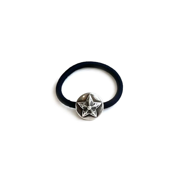 Chrome Hearts Star Silver Round Button Hair Tie