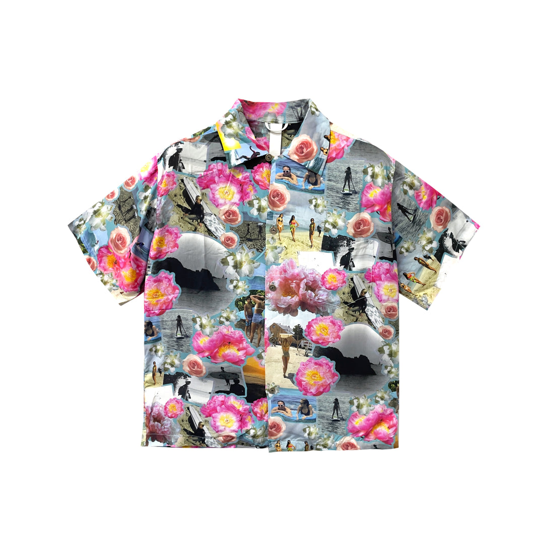 Chrome Hearts Hawaii Exclusive Floral All Over Print Short Sleeve Shirt