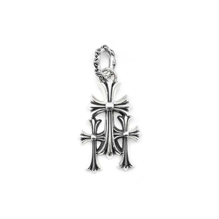 Chrome Hearts Ring Bail Triple Cross Large Pendant