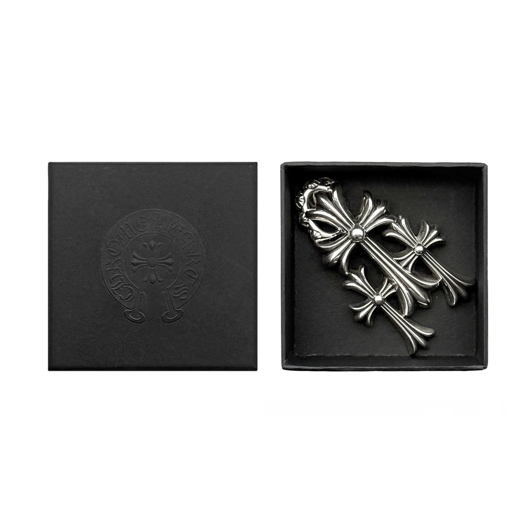 Chrome Hearts Ring Bail Triple Cross Large Pendant
