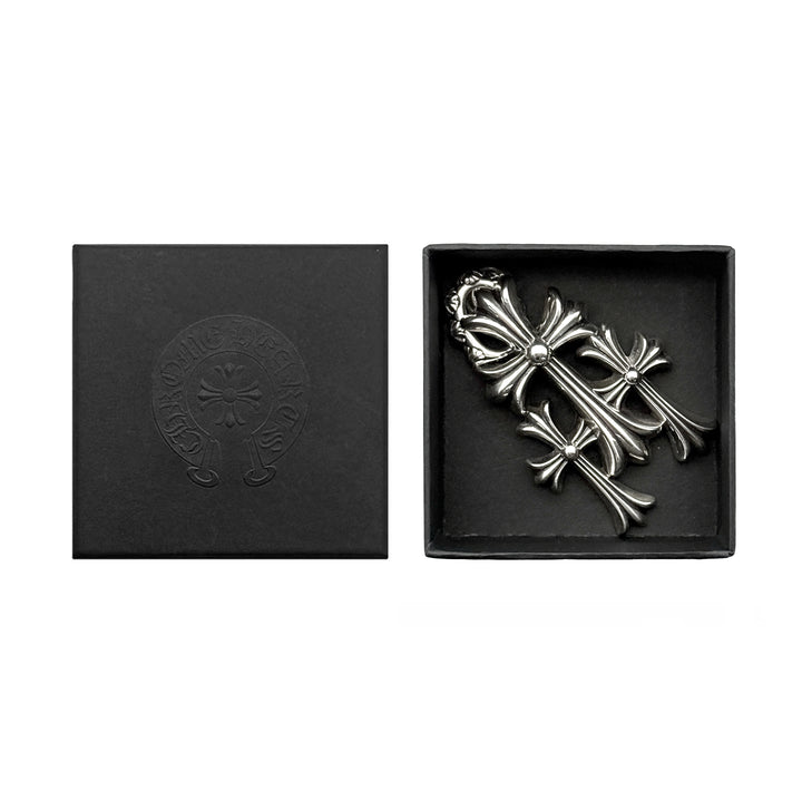 Chrome Hearts Ring Bail Triple Cross Large Pendant
