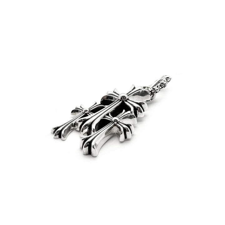 Chrome Hearts Ring Bail Triple Cross Large Pendant