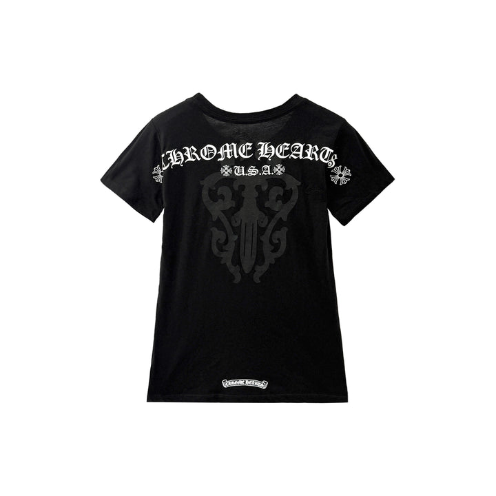 Chrome Hearts Script USA Dagger Women's Short Sleeve Tee