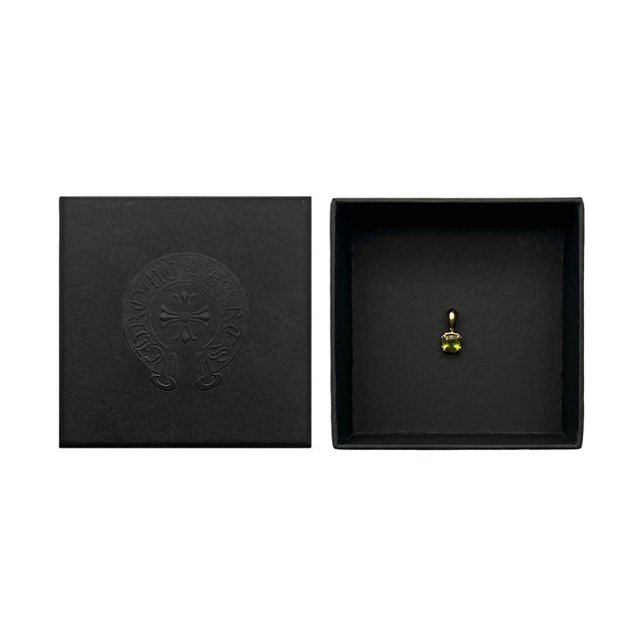 Chrome Hearts 22K Gold Emerald Sugar Cube Charm Pendant