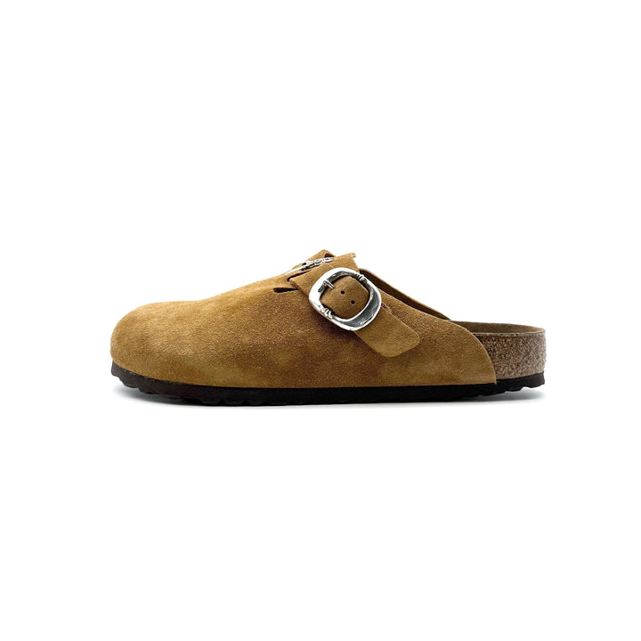 Chrome Hearts Birkenstock Silver Dagger Brown Buckle Suede Sandals