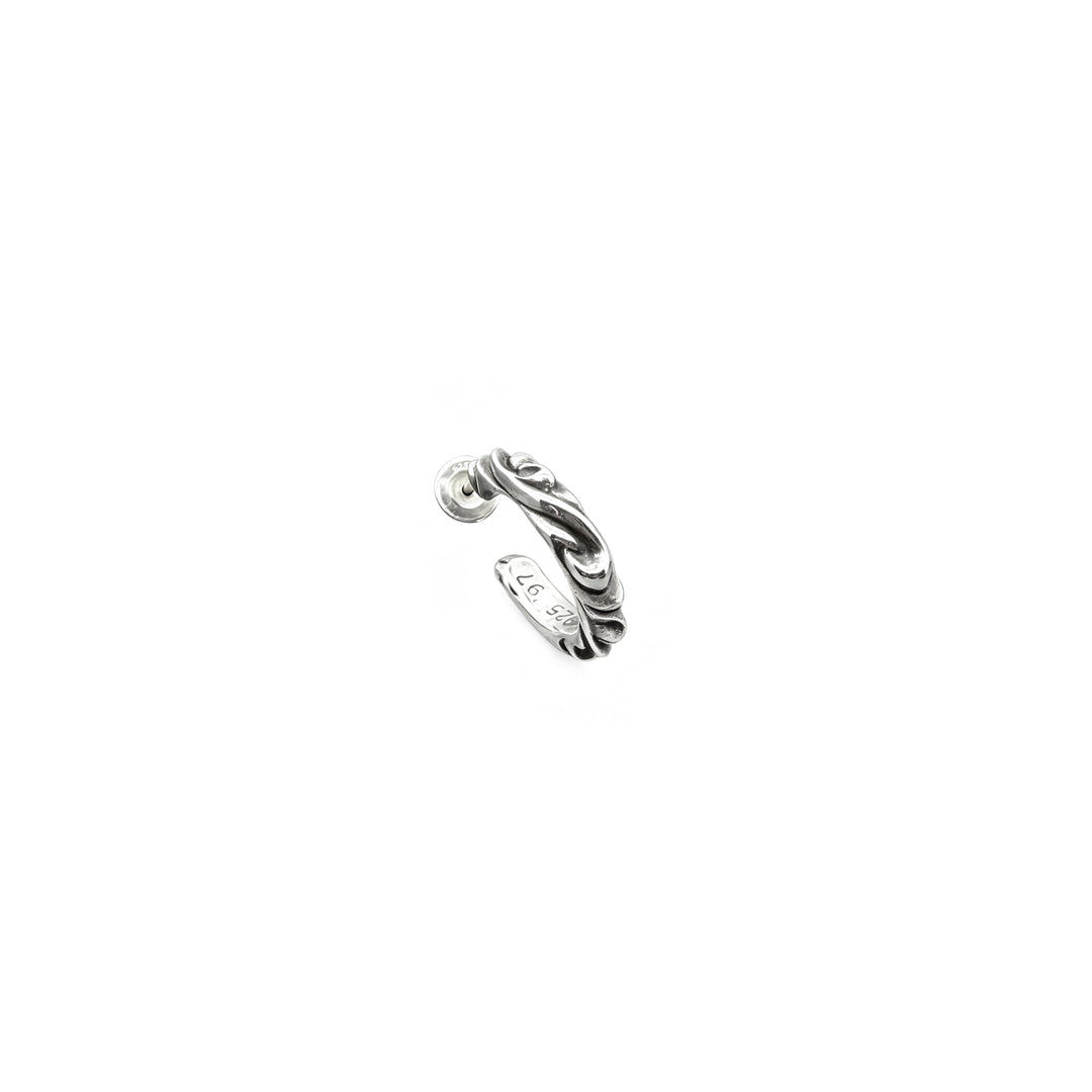 Chrome Hearts Silver SBT Scroll Earring Hoop