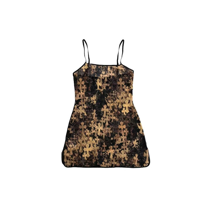 Chrome Hearts All Over Cross Printed Mesh Tank Top