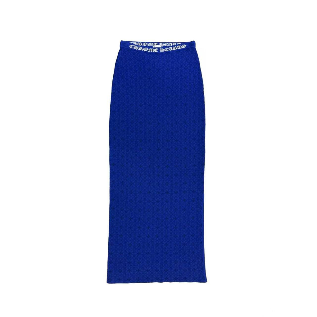 Chrome Hearts Tonal Monogram Stretch Knit Long Skirt