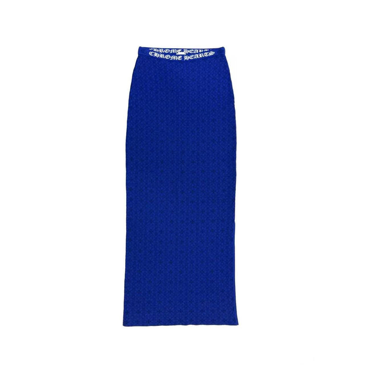 Chrome Hearts Tonal Monogram Stretch Knit Long Skirt