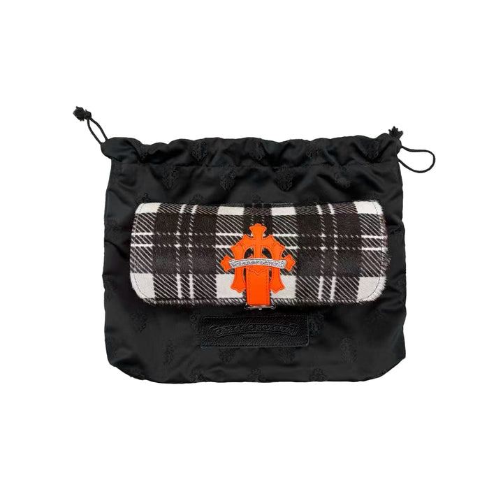 Chrome Hearts Orange Zebra Stripe Cross Jewelry Roll