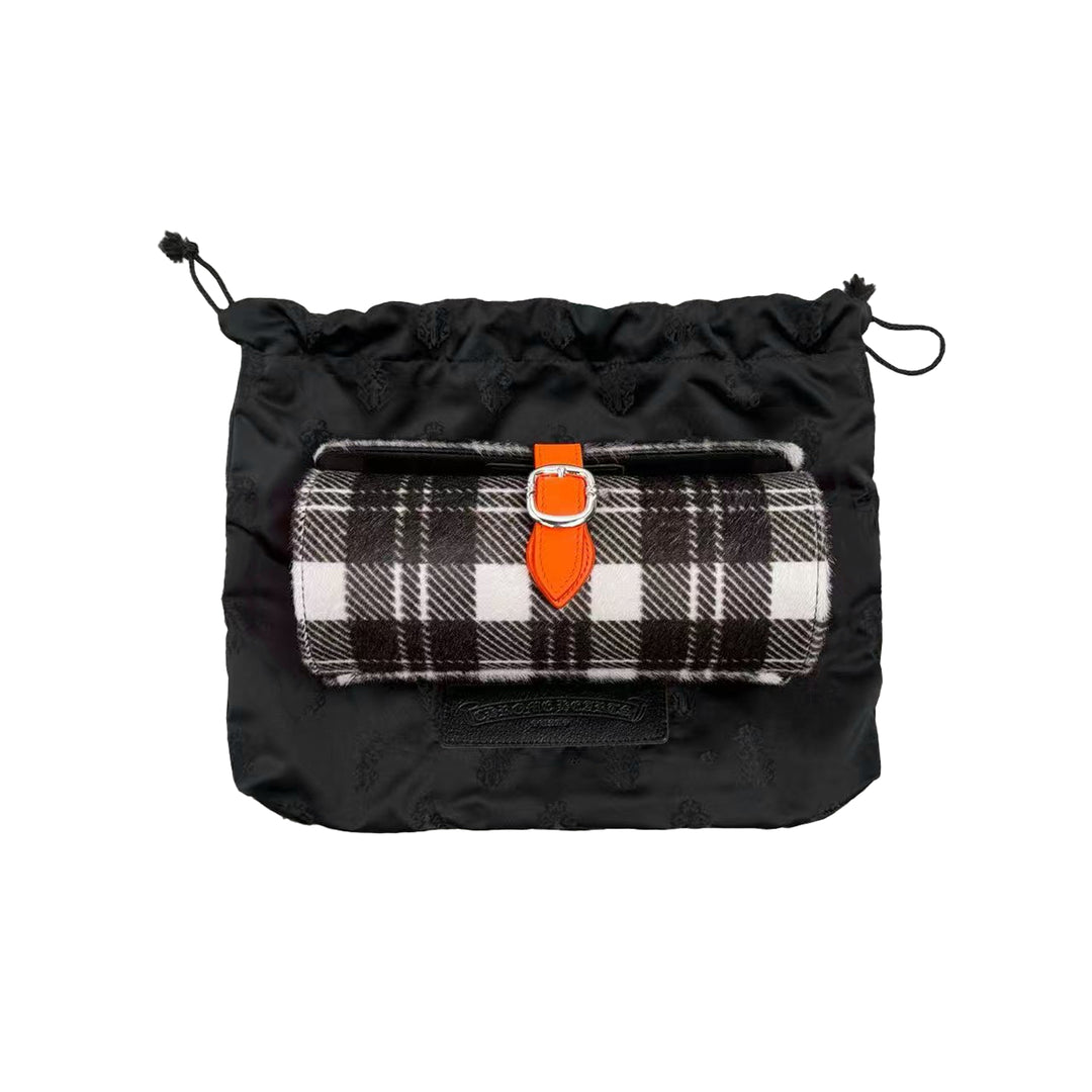 Chrome Hearts Orange Zebra Stripe Cross Jewelry Roll